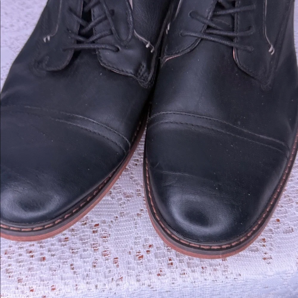 NWOT RYE lace up black leather dress oxford derby work career shoes sz 13